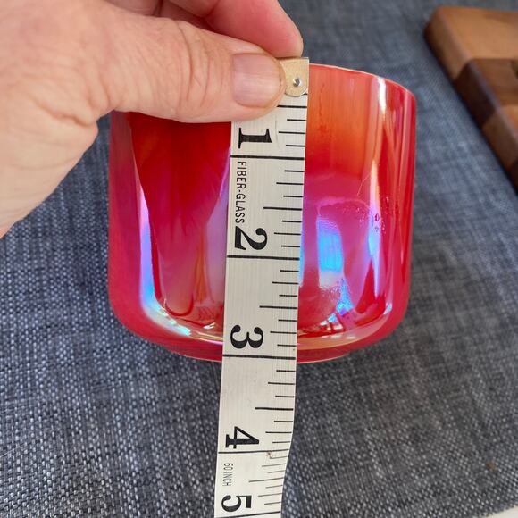 Starbucks Pearly Red 14 Oz. Coffee Mug Pink Interior with Logo Perfect Condition - Picture 4 of 5